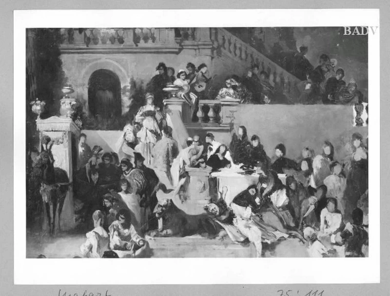 Compagnia festosa su una scala - Führermuseum, Linz
